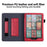 For Amazon Kindle Paperwhite (2024) / Kindle Colorsoft Case Kickstand PU Leather E-Reader Cover with Hand Strap - Red - 2