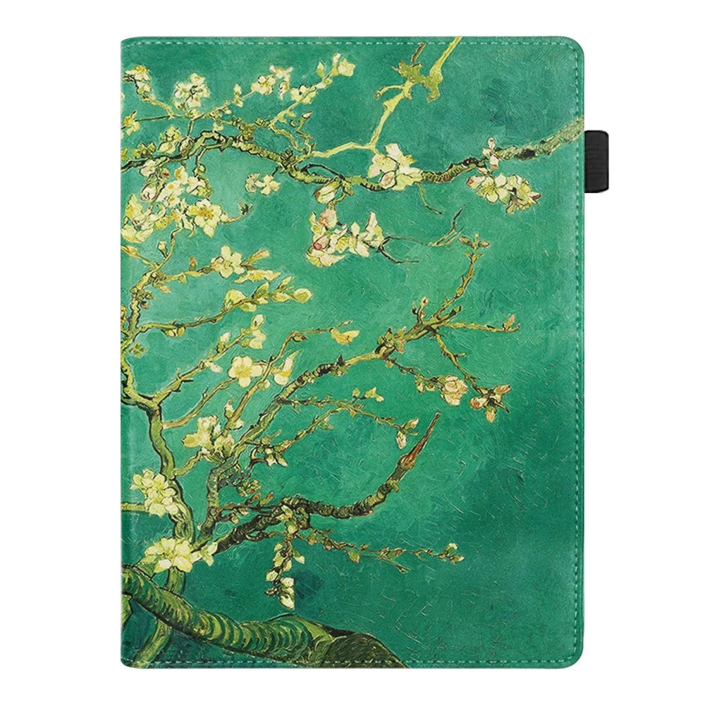For Kobo Clara Colour / Clara BW E-Reader Case Pattern Print Stand Leather Flip Cover - Plum Blossom - 5