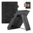 For Kobo Clara Colour / Clara BW Case Kickstand PU Leather E-Reader Cover with Hand Strap - Black - 1