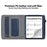 For PocketBook Era (2022) / Era Color Case Kickstand PU Leather E-Reader Cover with Hand Strap - Blue - 2
