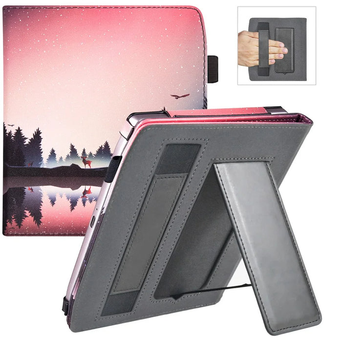 For PocketBook Era (2022) / Era Color? E-Reader Case Pattern Print Stand Leather Flip Cover - Nightfall - 1