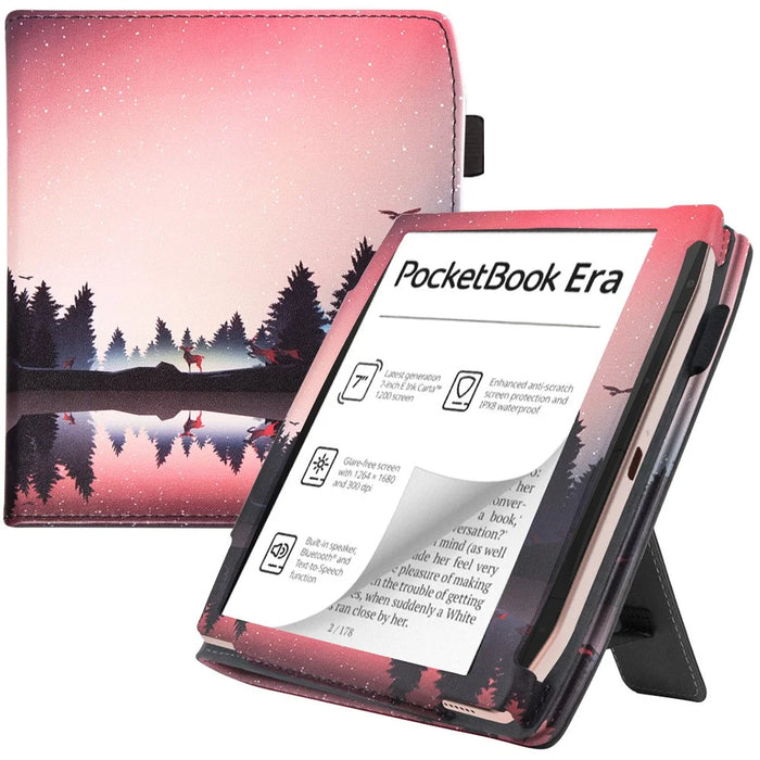 For PocketBook Era (2022) / Era Color? E-Reader Case Pattern Print Stand Leather Flip Cover - Nightfall - 6