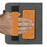 For Kobo Libra Colour Case Kickstand PU Leather E-Reader Cover with Hand Strap - Brown - 6