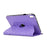 For iPad mini (2024) / (2021) Case Butterfly Flower Imrpint Leather Tablet Cover with Rotary Stand Card Holder - Light Purple - 5