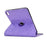 For iPad mini (2024) / (2021) Case Butterfly Flower Imrpint Leather Tablet Cover with Rotary Stand Card Holder - Light Purple - 6