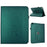 For iPad 9.7-inch (2018) / (2017) Case Butterfly Flower Imrpint Leather Tablet Cover with Rotary Stand Card Holder - Green - 1