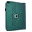 For iPad 9.7-inch (2018) / (2017) Case Butterfly Flower Imrpint Leather Tablet Cover with Rotary Stand Card Holder - Green - 3