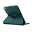 For iPad 9.7-inch (2018) / (2017) Case Butterfly Flower Imrpint Leather Tablet Cover with Rotary Stand Card Holder - Green - 6
