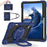 For Lenovo Idea Tab Pro Gen 2 / Xiaoxin Pad Pro 13 Case Silicone + PC Hand Grip Kickstand Tablet Cover with Shoulder Strap - Navy Blue+Black - 2