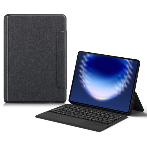 For Huawei MatePad Pro Max Leather Case + Touchpad Bluetooth-Compatible Keyboard (without Backlit) - Black - 1