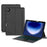 For Huawei MatePad Pro Max Leather Case + Bluetooth-Compatible Keyboard with Backlight Trackpad - Black - 1