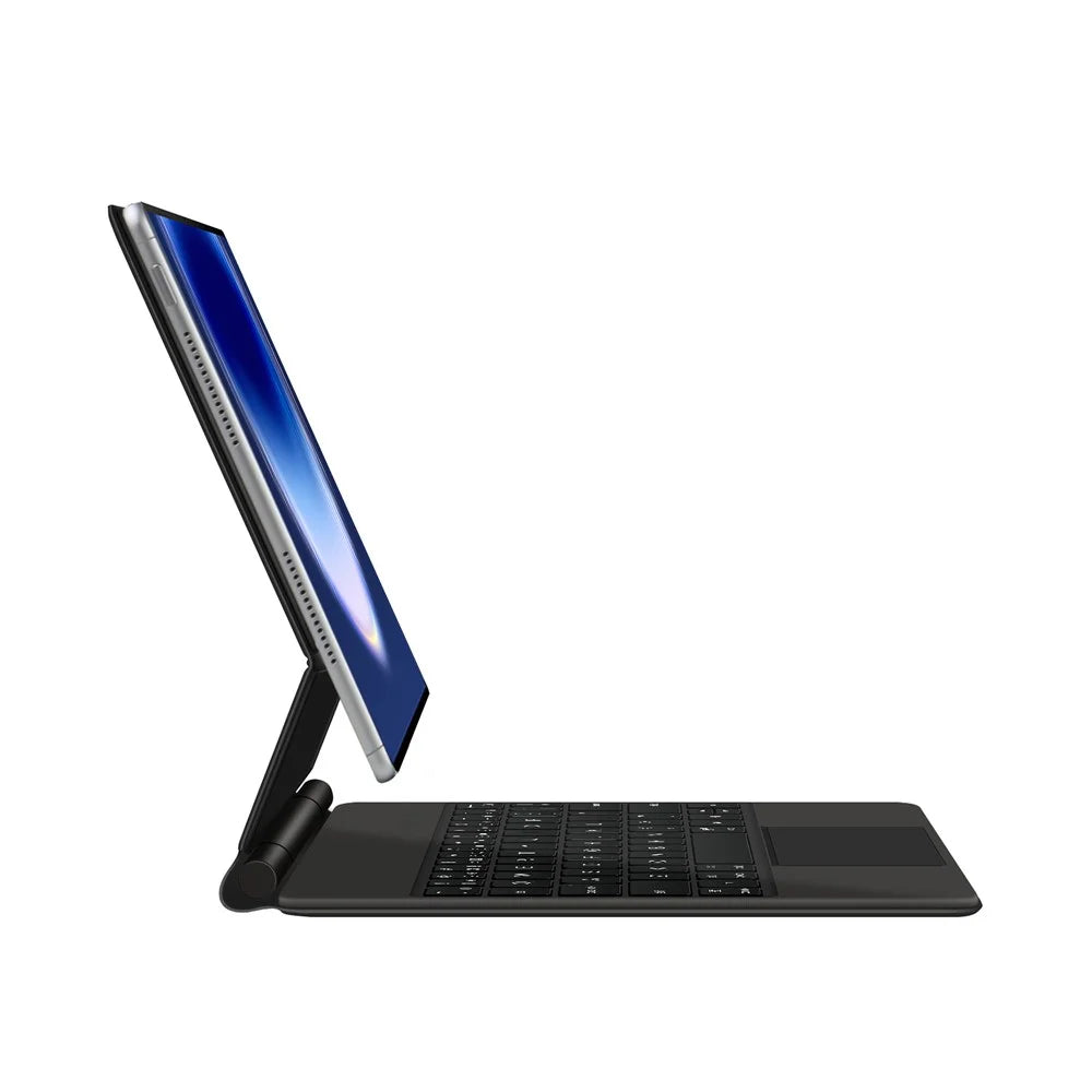 For Huawei MatePad Pro Max Magnetic Floating Bluetooth-Compatible Keyboard (English) + Leather Tablet Case - Black - 4