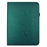 For Samsung Galaxy Tab A9  /  A11 Case Butterfly Flower Imrpint Leather Tablet Cover with Rotary Stand Card Holder - Green - 2