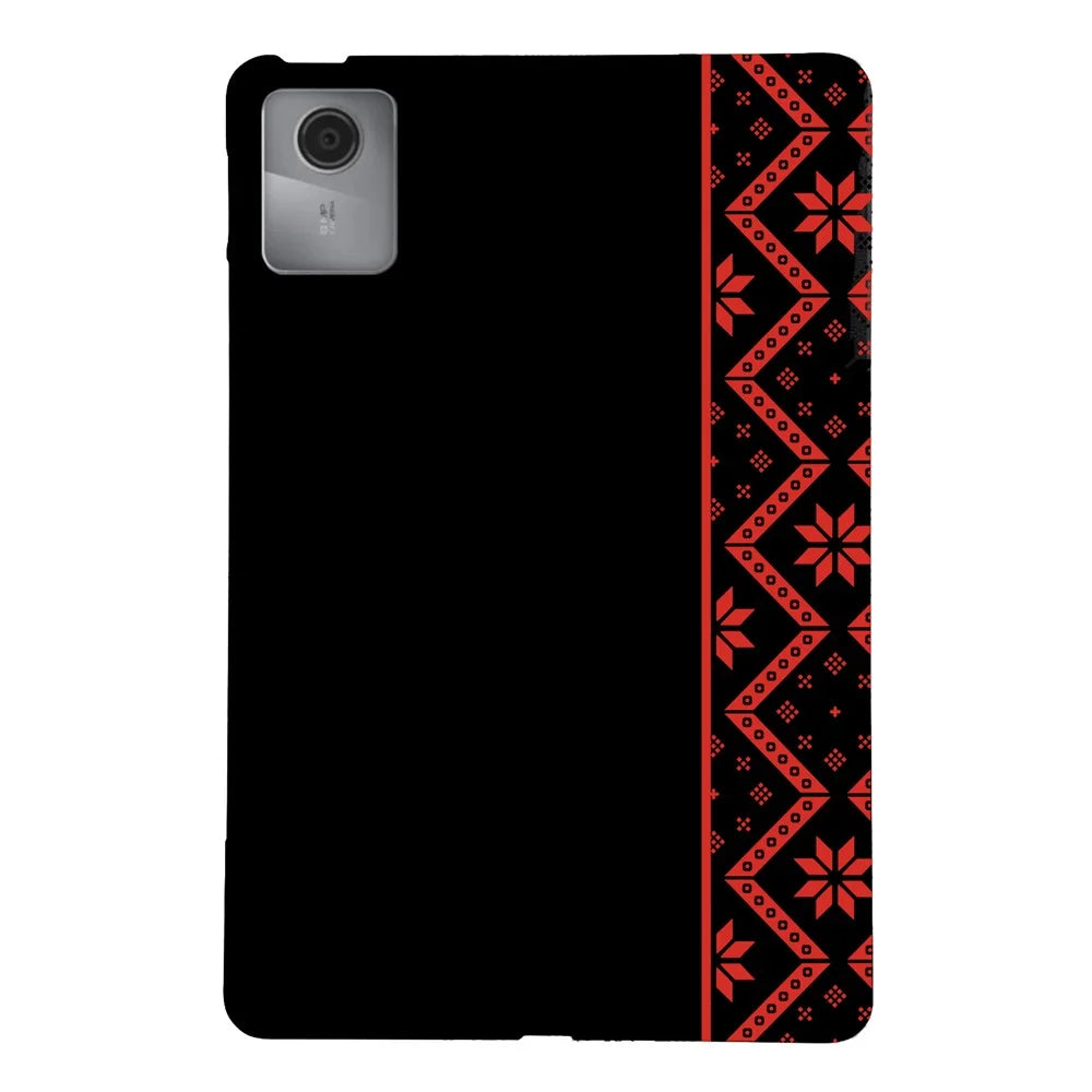 For Lenovo Idea Tab  /  Tab K11 Gen 2 Case Pattern Printing Soft TPU Tablet Cover - Red Ethnic Pattern - 1