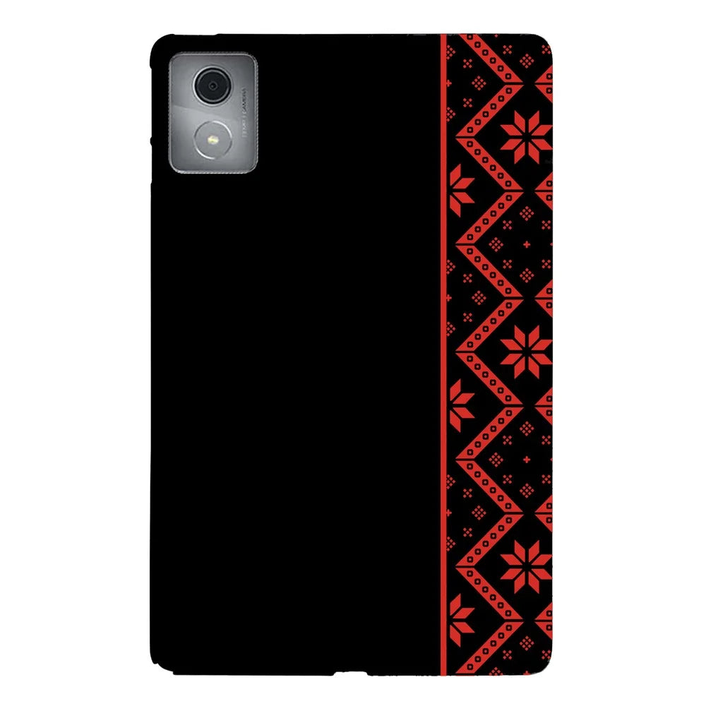 For Lenovo Tab M11 Plus Case Pattern Printing Soft TPU Tablet Cover - Red Ethnic Pattern - 1