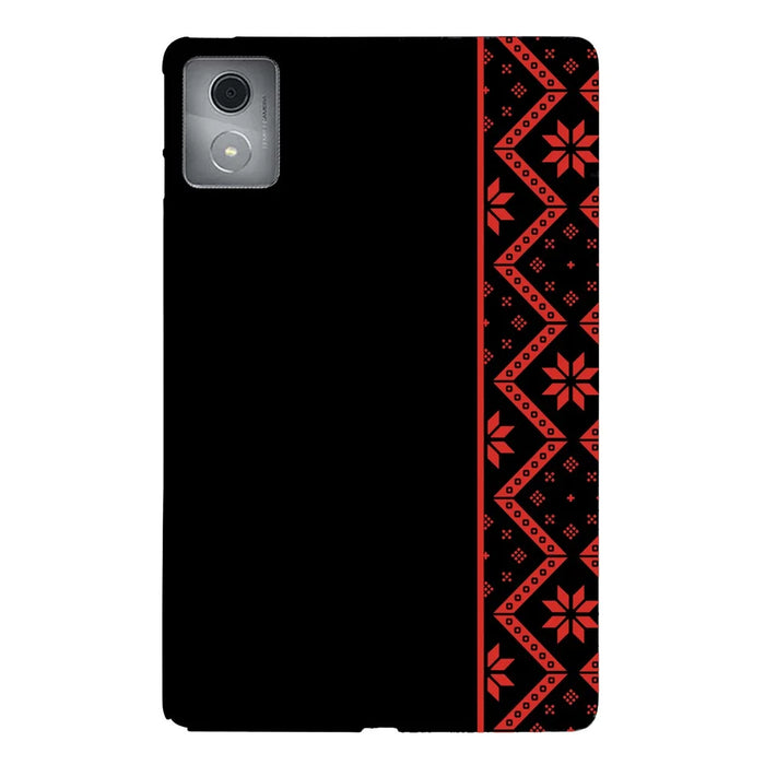 For Lenovo Tab M11 Plus Case Pattern Printing Soft TPU Tablet Cover - Red Ethnic Pattern - 1