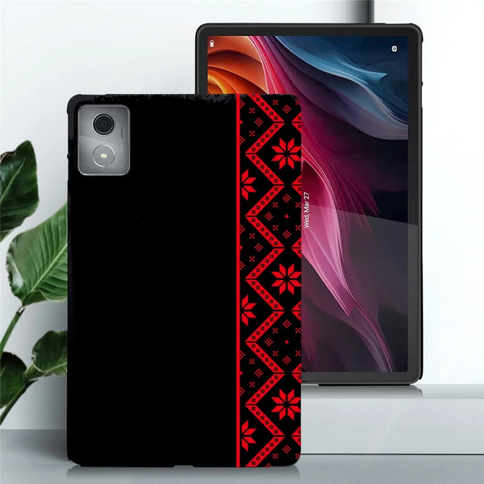 For Lenovo Tab M11 Plus Case Pattern Printing Soft TPU Tablet Cover - Red Ethnic Pattern - 2