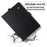 For Samsung Galaxy Tab A9+  /  Tab A11+ Case Front Pocket Business Leather Tablet Cover with Card Holder Stand - Black - 5