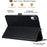 For iPad mini (2021)  /  (2024) Case Front Pocket Business Leather Tablet Cover with Card Holder Stand - Black - 3