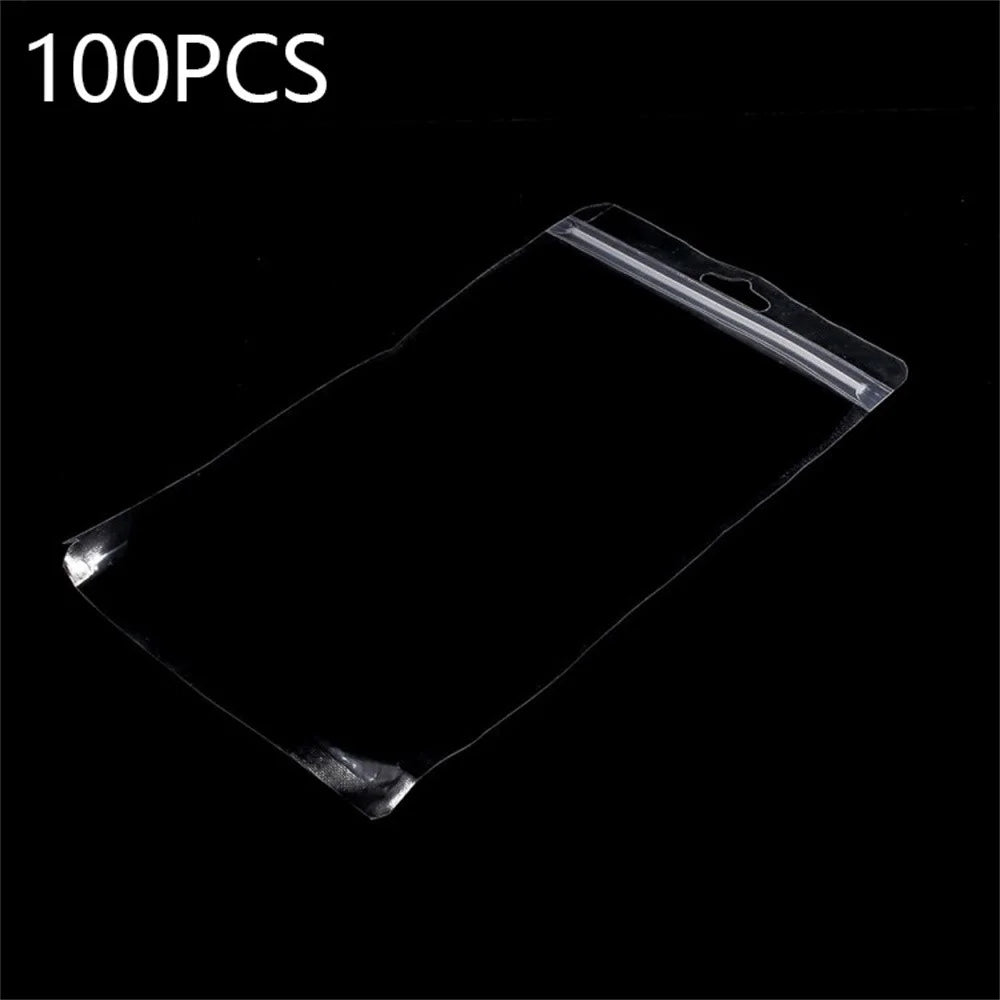 100Pcs 21.5 x 12cm Clear Self Sealing Bags Packaging Bags with Hang Hole for Phone Case - 1
