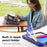 For iPad (2025) / iPad 10.9 (2022) Case Shockproof PC + TPU + Silicone Protective Cover with Shoulder Strap / Pen Holder - Navy Blue+Black - 2
