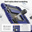 For iPad (2025) / iPad 10.9 (2022) Case Shockproof PC + TPU + Silicone Protective Cover with Shoulder Strap / Pen Holder - Navy Blue+Black - 3