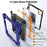 For iPad (2025) / iPad 10.9 (2022) Case Shockproof PC + TPU + Silicone Protective Cover with Shoulder Strap / Pen Holder - Navy Blue+Black - 5