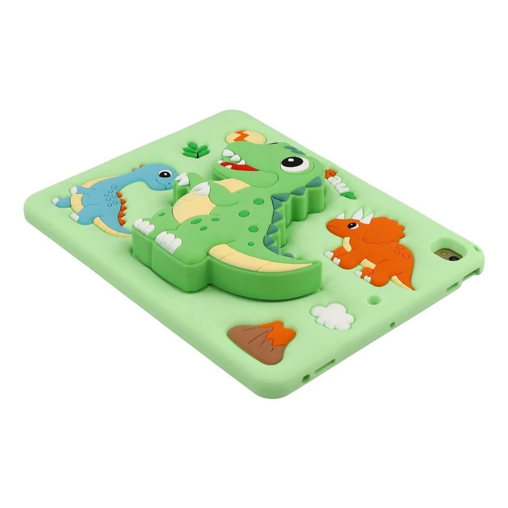 Dinosaur Tablet Case for iPad 9.7-inch (2018) / (2017) / Air 2 / Air (2013) , Retractable Kickstand Silicone Cover with Shoulder Strap - 6