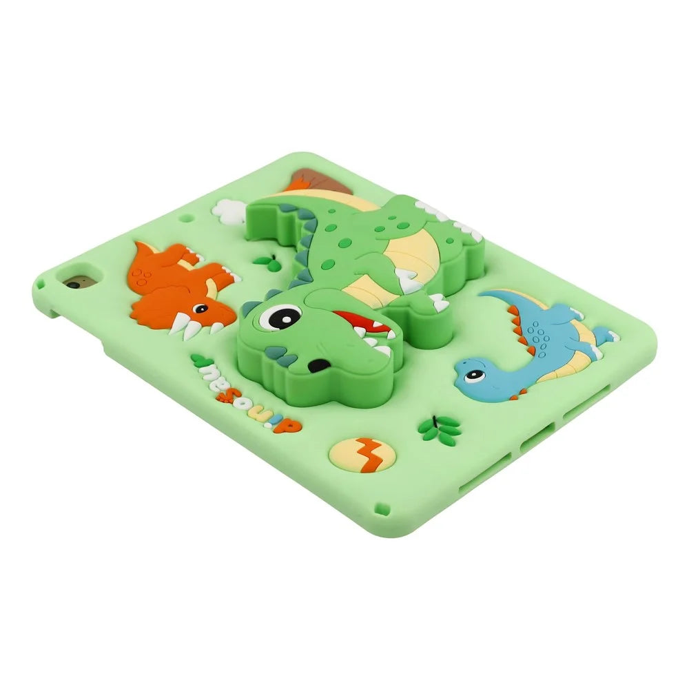 Dinosaur Tablet Case for iPad 9.7-inch (2018) / (2017) / Air 2 / Air (2013) , Retractable Kickstand Silicone Cover with Shoulder Strap - 7