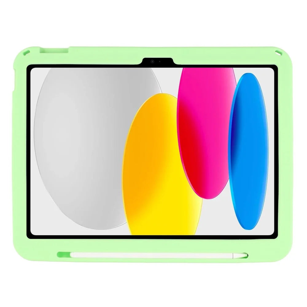 For iPad (2025) / iPad 10.9 (2022) Case Dinosaur Retractable Kickstand Silicone Tablet Cover with Shoulder StrapiPad (2025) - 3