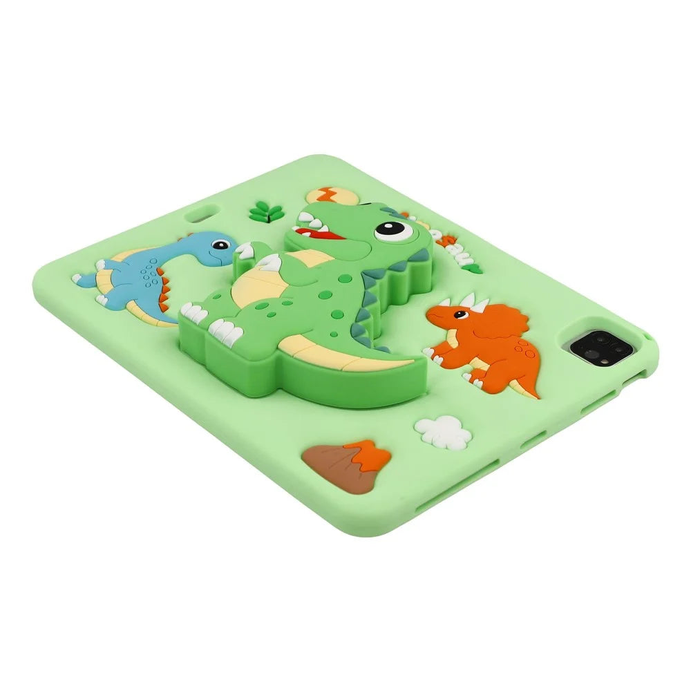 Tablet Case For iPad Air 11 (2026) / (2025) / (2024) / Air (2022) / (2020) / iPad Pro 11 (2025) / (2024) / (2022) / (2021) / (2020) / (2018) , Dinosaur Retractable Kickstand Silicone Cover with Shoulder Strap - 7