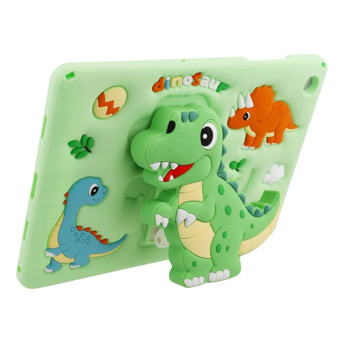For Samsung Galaxy Tab A11+ / Tab A9+ Case Dinosaur Retractable Kickstand Silicone Tablet Cover with Shoulder Strap - 4