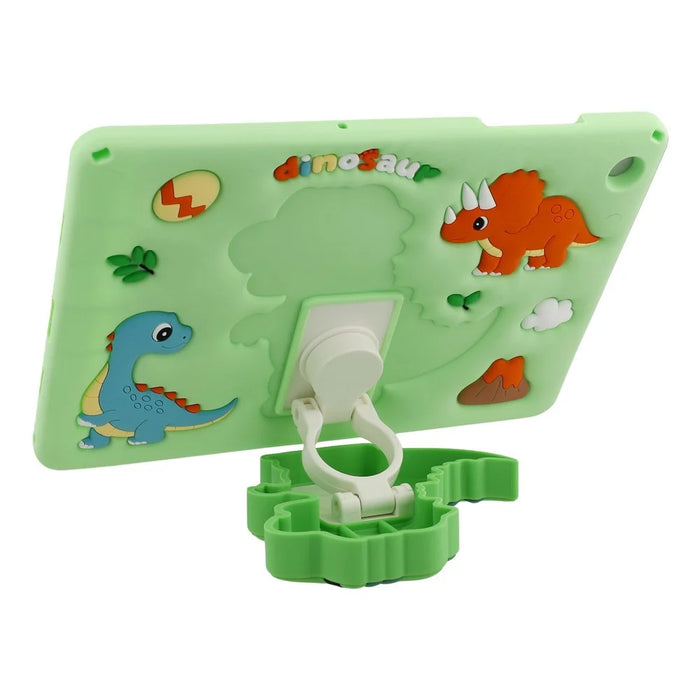 For Samsung Galaxy Tab A11+ / Tab A9+ Case Dinosaur Retractable Kickstand Silicone Tablet Cover with Shoulder Strap - 5