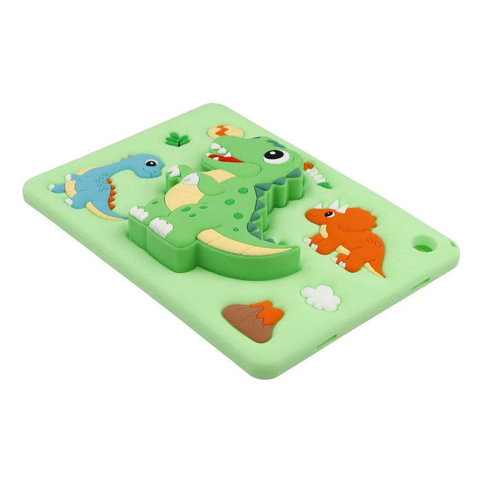 For Samsung Galaxy Tab A11+ / Tab A9+ Case Dinosaur Retractable Kickstand Silicone Tablet Cover with Shoulder Strap - 6