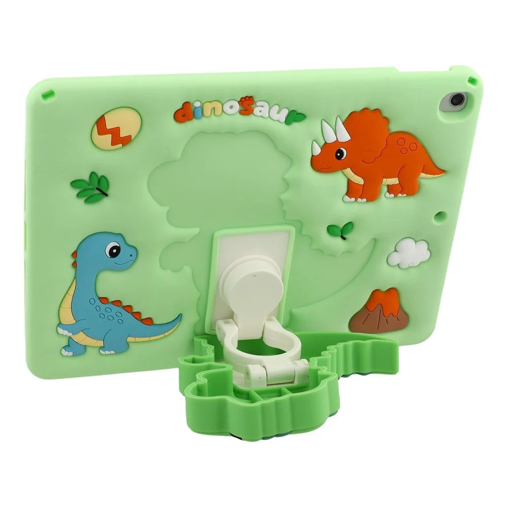 Dinosaur Tablet Case for iPad 10.2 (2021) / (2020) / (2019) / iPad Air 10.5 inch (2019) , Retractable Kickstand Silicone Cover with Shoulder Strap - 5