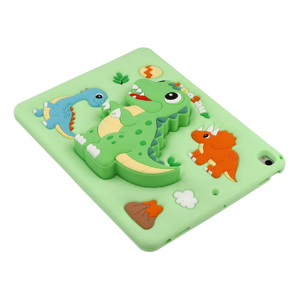 Dinosaur Tablet Case for iPad 10.2 (2021) / (2020) / (2019) / iPad Air 10.5 inch (2019) , Retractable Kickstand Silicone Cover with Shoulder Strap - 7