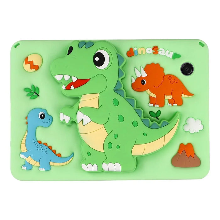 For Samsung Galaxy Tab A11 / Tab A9 Case Dinosaur Retractable Kickstand Silicone Tablet Cover with Shoulder Strap - 2