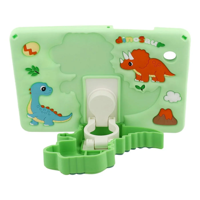 For Samsung Galaxy Tab A11 / Tab A9 Case Dinosaur Retractable Kickstand Silicone Tablet Cover with Shoulder Strap - 5