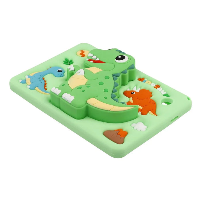 For Samsung Galaxy Tab A11 / Tab A9 Case Dinosaur Retractable Kickstand Silicone Tablet Cover with Shoulder Strap - 6