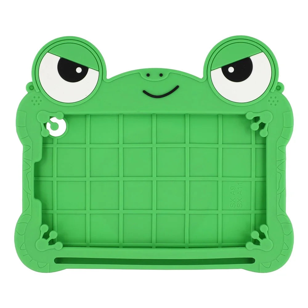 For Samsung Galaxy Tab A11 / Tab A9 Case Rotating Kickstand Cute Frog Design Silicone Tablet Cover with Lanyard - 3