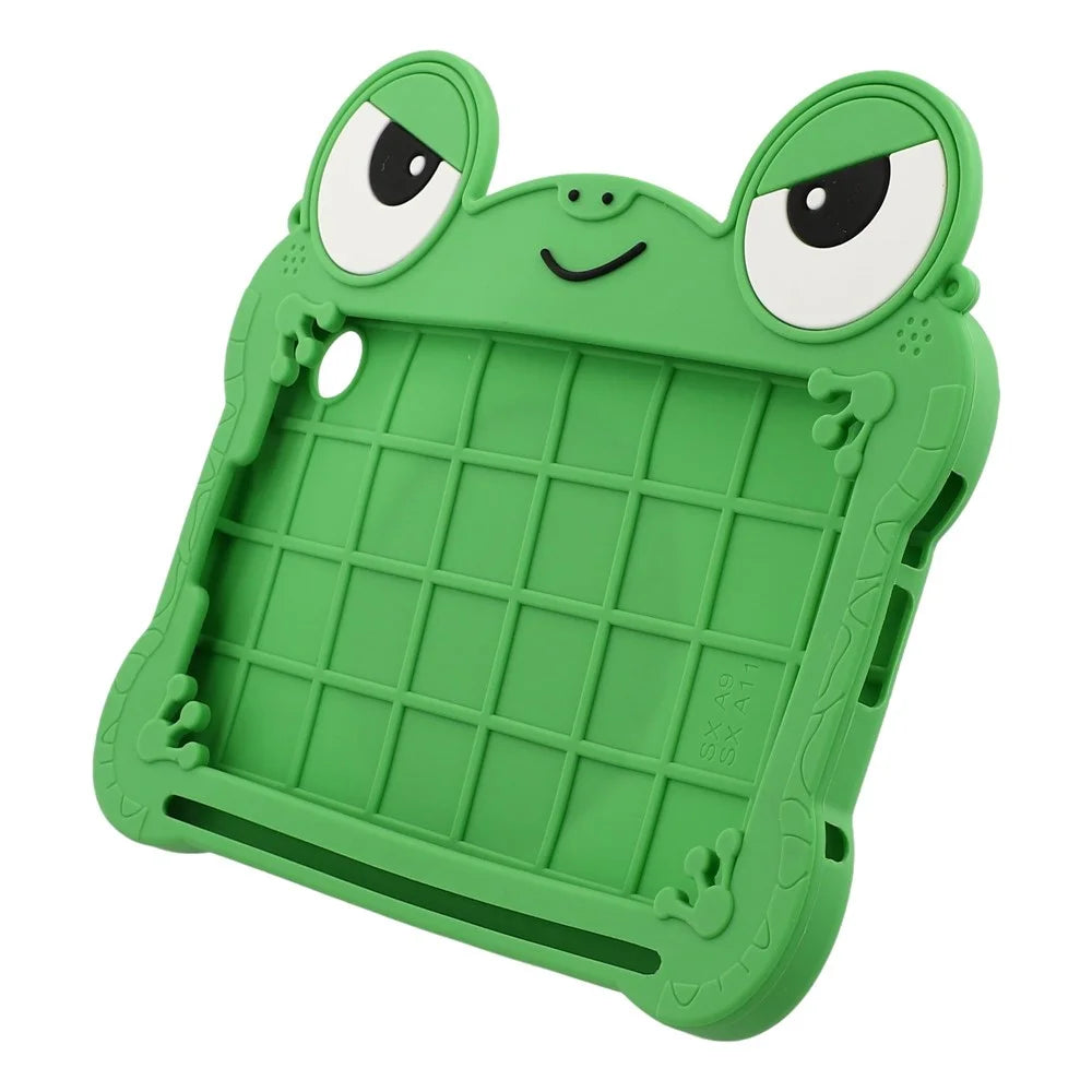 For Samsung Galaxy Tab A11 / Tab A9 Case Rotating Kickstand Cute Frog Design Silicone Tablet Cover with Lanyard - 6