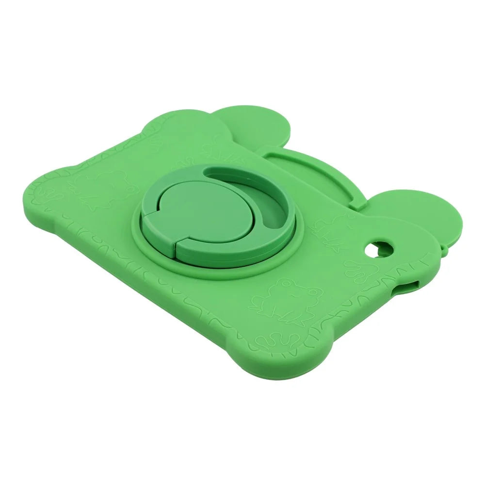 For Samsung Galaxy Tab A11 / Tab A9 Case Rotating Kickstand Cute Frog Design Silicone Tablet Cover with Lanyard - 7