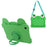 For Samsung Galaxy Tab A11+ / Tab A9+ Case Rotating Kickstand Cute Frog Design Silicone Tablet Cover with Lanyard - 1