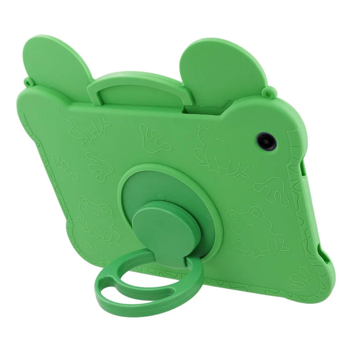 For Samsung Galaxy Tab A11+ / Tab A9+ Case Rotating Kickstand Cute Frog Design Silicone Tablet Cover with Lanyard - 5
