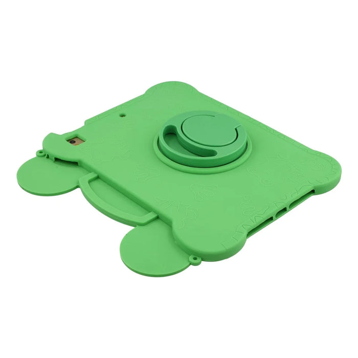 Tablet Case for iPad 9.7-inch (2018) / (2017) / Air 2 / Air (2013) , Rotating Kickstand Cute Frog Design Silicone Cover with Lanyard - 7