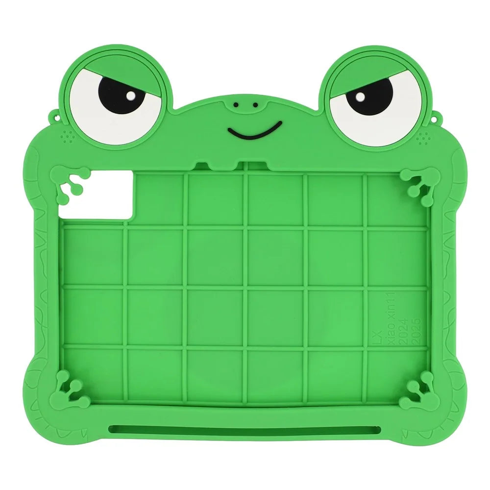 For Lenovo Xiaoxin Pad 11 2025 / 2024 / Tab M11 Case Rotating Kickstand Cute Frog Design Silicone Tablet Cover with Lanyard - 3