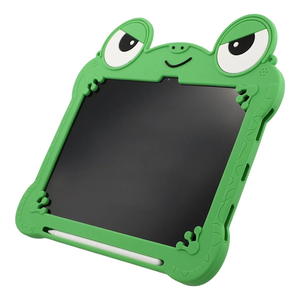Tablet Case for iPad Air 11 (2026) / (2025) / (2024) / Air (2022) / (2020) / iPad Pro 11 (2025) / (2024) / (2022) / (2021) / (2020) / (2018) , Rotating Kickstand Cute Frog Design Silicone Cover with Lanyard - 6