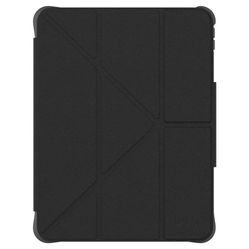MUTURAL for iPad (2025) / iPad 10.9 (2022) Case with Pen Slot Stand Leather + PC + TPU Shockproof Tablet Cover - Black - 2