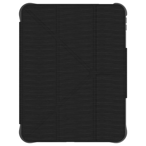 MUTURAL for iPad (2025) / iPad 10.9 (2022) Case Line Texture Leather + PC + TPU Stand Tablet Cover with Pen Slot - Black - 2