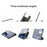 MUTURAL for iPad (2025) / iPad 10.9 (2022) Case Line Texture Leather + PC + TPU Stand Tablet Cover with Pen Slot - Black - 4